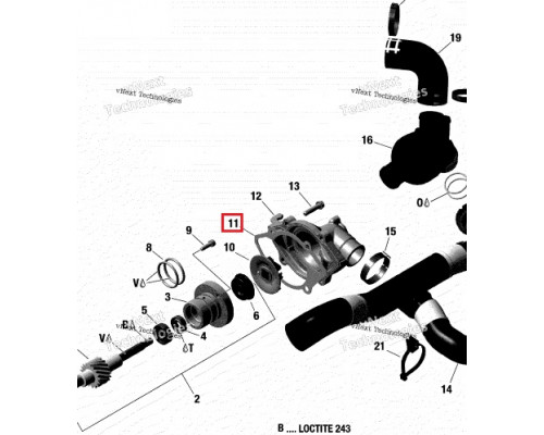 SM-10101 SPI Ремкомплект Помпы Для Ski Doo 420931812, 420931813