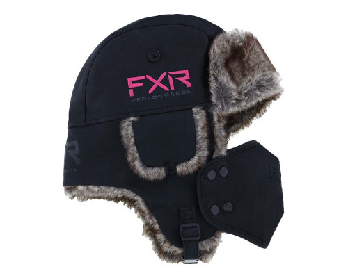 Шапка FXR Trapper Black/Elec Pink 221614-1094 (L/XL)