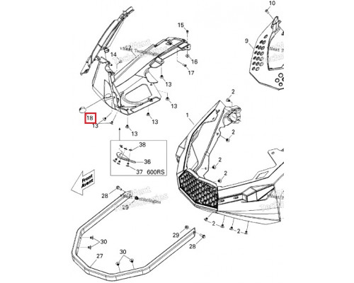 SM-12513 SPI Заглушка Пластиковая Для Ski Doo 414916600