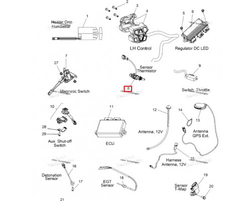 SM-01268 SPI Датчик Температуры Охлаждающей Жидкости Для Polaris 2415756, 2208359