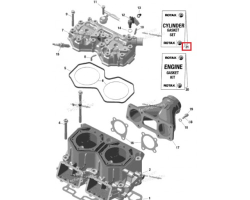 SM-09537T SPI Комплект Прокладок Двигателя Rotax 850 Для Ski Doo 420894260