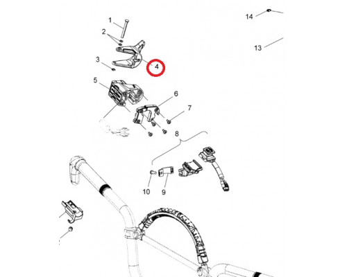 2010424 Курок Газа С Подогревом Для Polaris AXYS