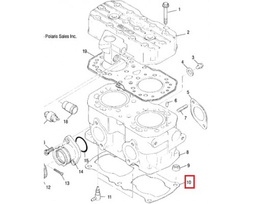 3084768 Прокладка Под Цилиндры Для Polaris WIDETRAK LX