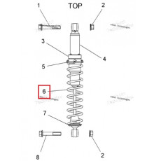 7041549-385 Пружина Амортизатора Передней Подвески Для Polaris IQ