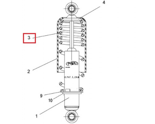 7041712-067 Пружина Переднего Амортизатора Задней Подвески Для Polaris Widetrak LX