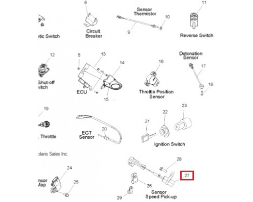 SM-01291 SPI Датчик Скорости Для Polaris 2411353