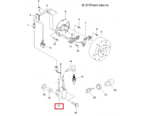 SM-01113 SPI Катушка Зажигания Для Polaris WIDETRAK LX 3087006