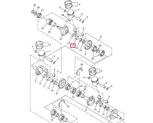 SM-09208 SPI Шатун Для Yamaha 8DF-11651-00-00