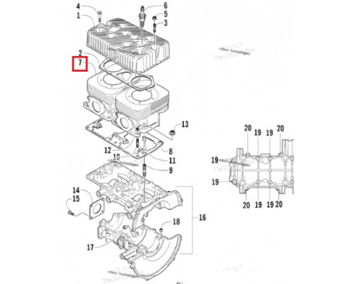 SM-09606 SPI Цилиндр Двигателя Для Arctic Cat 3005-999, 3007-479