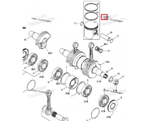 SM-09081-4 SPI Поршень +1.0 мм Для Ski Doo 552F 420889050