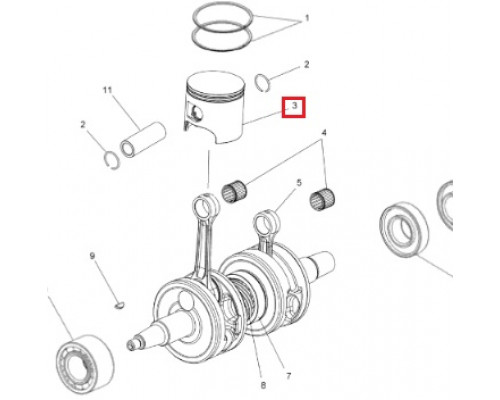 SM-09267 SPI Поршень Стандарт Для Polaris 600 2204900