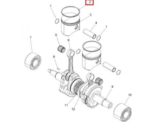SM-09287R SPI Поршневые Кольца Для Polaris 800 2206375