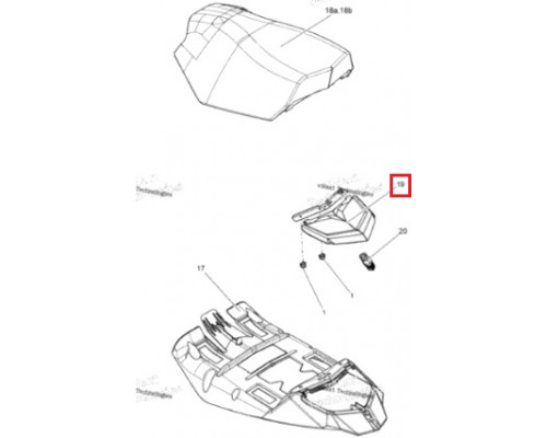 510005641 Крышка Бардачка Сиденья Для Ski Doo