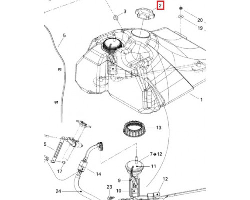 SM-07092 SPI Крышка Топливного Бака Для Ski Doo 513032901, 513033020