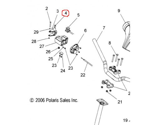 2010271 Курок Газа С Подогревом Для Polaris