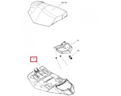 510005639 Основание Сиденья Для Ski Doo SUMMIT