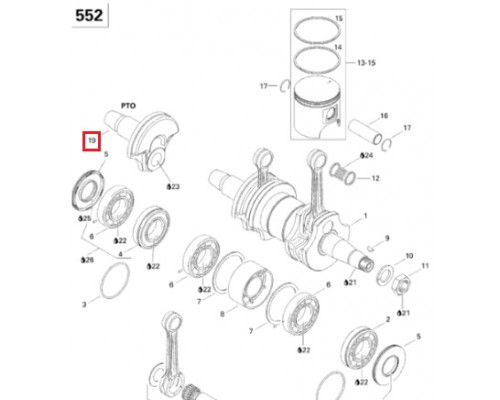 SM-09367 SPI Щека Коленвала Для Rotax 552 Для Ski Doo 420819180, 420819181