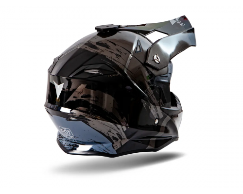 Шлем VEGA V-FLO (216), черный с графикой, размер L