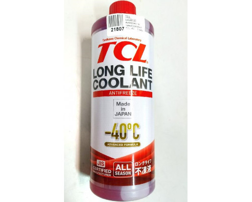 Антифриз TCL LLC Long Life Coolant -40C Красный 1 Литр