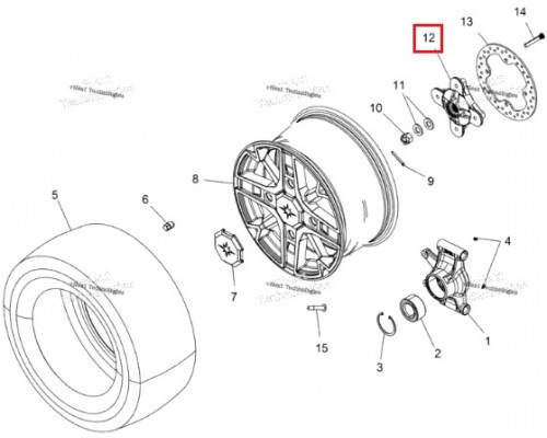 AT-06904 SPI Ступица Заднего Колеса Для Polaris 5136295, 5136946