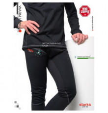 Кальсоны мужские Starks Warm Pants Extreme черно/серые размер M