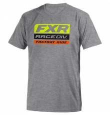 Детская футболка FXR RACE DIVISION Grey/Heather/Orange L