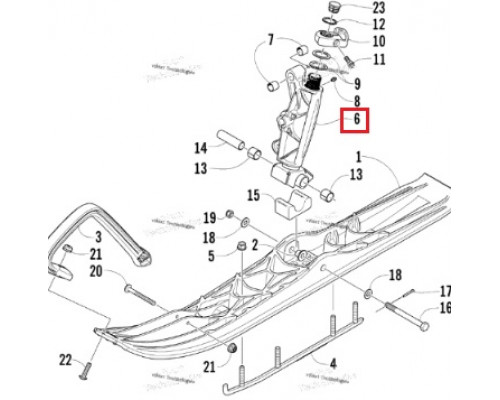 2703-372 Шпиндель Правый Черный Для Arctic Cat