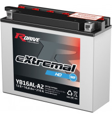 YB16AL-A2 RDRIVE eXtremal HD Аккумулятор 12В 16 АЧ Стартерный Для Мототехники Для Yamaha Viking VK 540 YB1-6ALA2-00-00, YTX16AL-A2