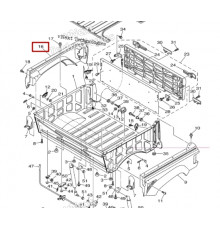 5UG-K8192-30-00 Крыло заднее правое красное для квадроциклов Yamaha Rhino 450/660/700 5UG-K8192-30-00