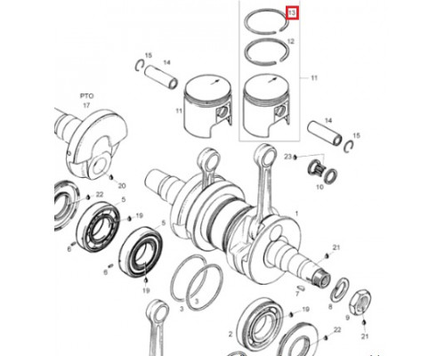 09-752R SPI Поршневые Кольца Стандартный Размер Для Двигателя Rotax 440F Для Ski Doo 420915845, 420915960