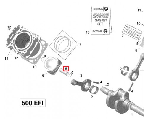 420216310 Палец Поршня Для BRP Can Am 420216311