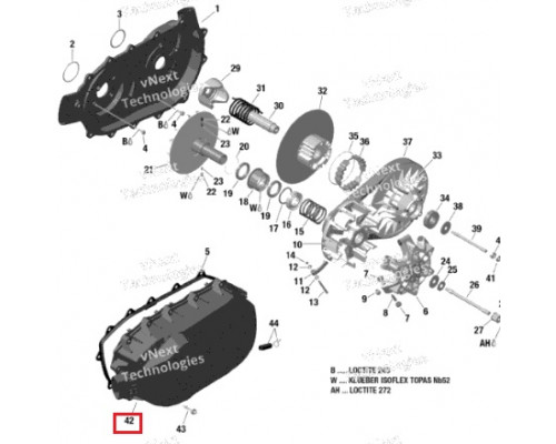 420612311 Крышка Вариатора Внешняя Для BRP Can Am 420612310, 420612316