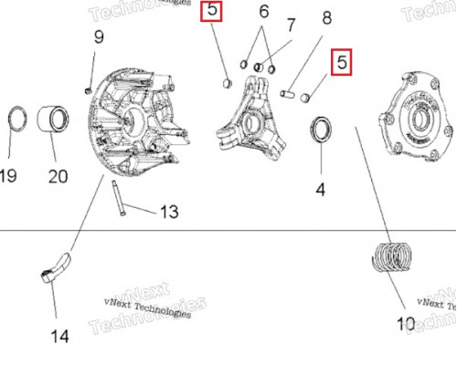 5439254 Слайдер Вариатора Для Polaris 5431936