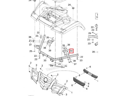 705002995 Крепление Переднего Левого Амортизатора Для BRP Can Am OUTLANDER