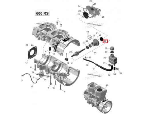 BD-420650370 BD Сальник Помпы Охлаждения Двигателя Для Ski Doo 420650370, 009-797