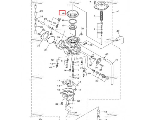 5KM-24411-00-00 Диафрагма Карбюратора Для Yamaha GRIZZLY, RHINO 660