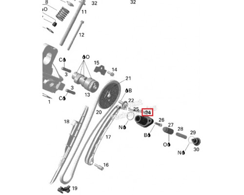 BD-420236510 Корпус Натяжителя Цепи ГРМ Для Ski Doo 711236510