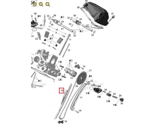 BD-420236584 Успокоитель Цепи ГРМ Для Ski Doo 420236584, 420236581, 420236582, 420236580