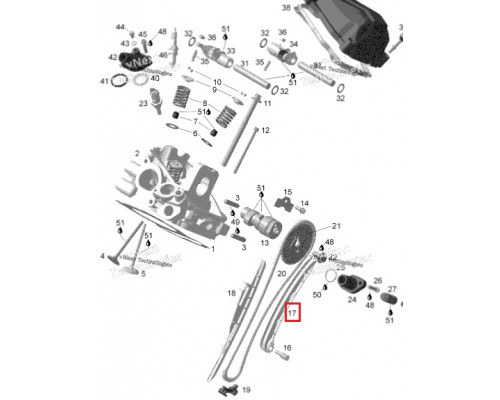 BD-420436015 Башмак Натяжителя Цепи ГРМ Для Ski Doo 420436015, 420236574, 420236572, 420236570