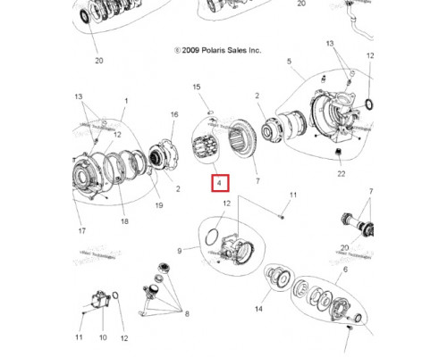 3234466 Сепаратор Переднего Редуктора Для Polaris