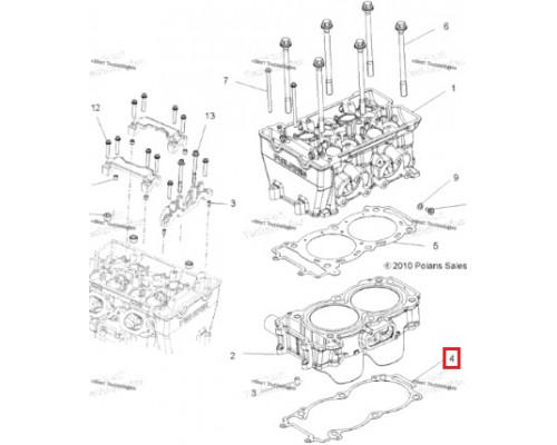 5253037 Прокладка Под Блок Цилиндров Для Polaris