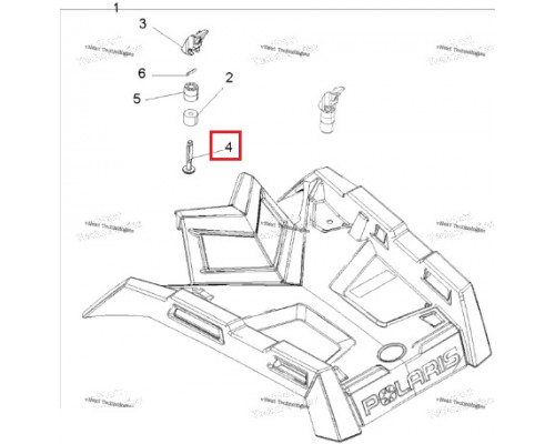 5138410 Штифт Крепежа Lock & Ride Для Polaris 5438118