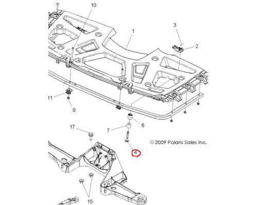 5138410 Штифт Крепежа Lock & Ride Для Polaris 5438118