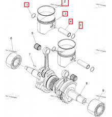 2208214 Поршень В Сборе Для Polaris 800 2206374, 2206163, 2206158, 2205656, 2205176, 2204322, 2204154, 2203943, 2203605