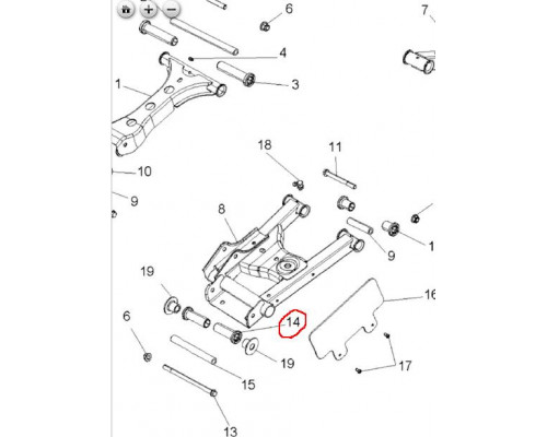 5437229 Втулка Заднего Рычага Для Polaris