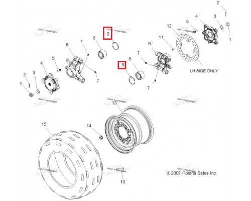 7710507 Кольцо Стопорное Для Polaris