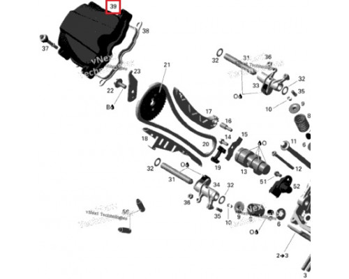 BD-420610393 Крышка Клапанов Для Ski Doo V800 420610390, 420610394, 420610395, 420610393