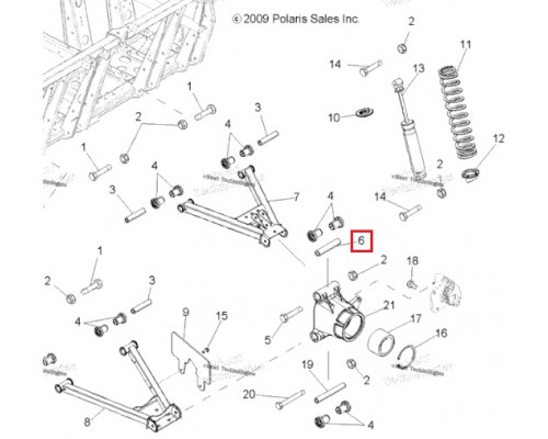 5137592 Втулка Задней Подвески Для Polaris 5136580