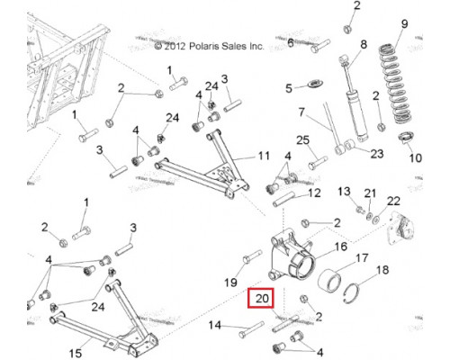 5137593 Втулка Задней Подвески Для Polaris RANGER 5136581