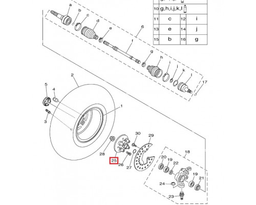 WH117 CALTRIC Ступица Передней Подвески Для Yamaha RHINO 5UG-F5111-02-00, 5UG-F5111-10-00
